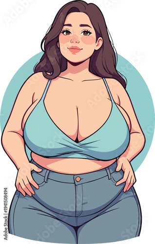 donna in varie pose illustrazione in costume da bagno in biancheria intima o vestita  vettoriale	
