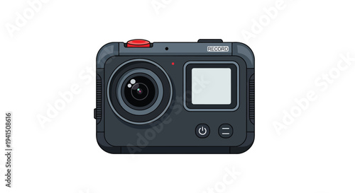 Vector illustration of a GoPro camera
