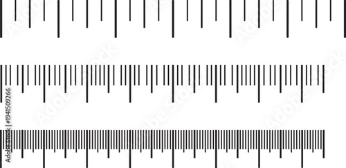 Detailed view of a ruler's markings and edges