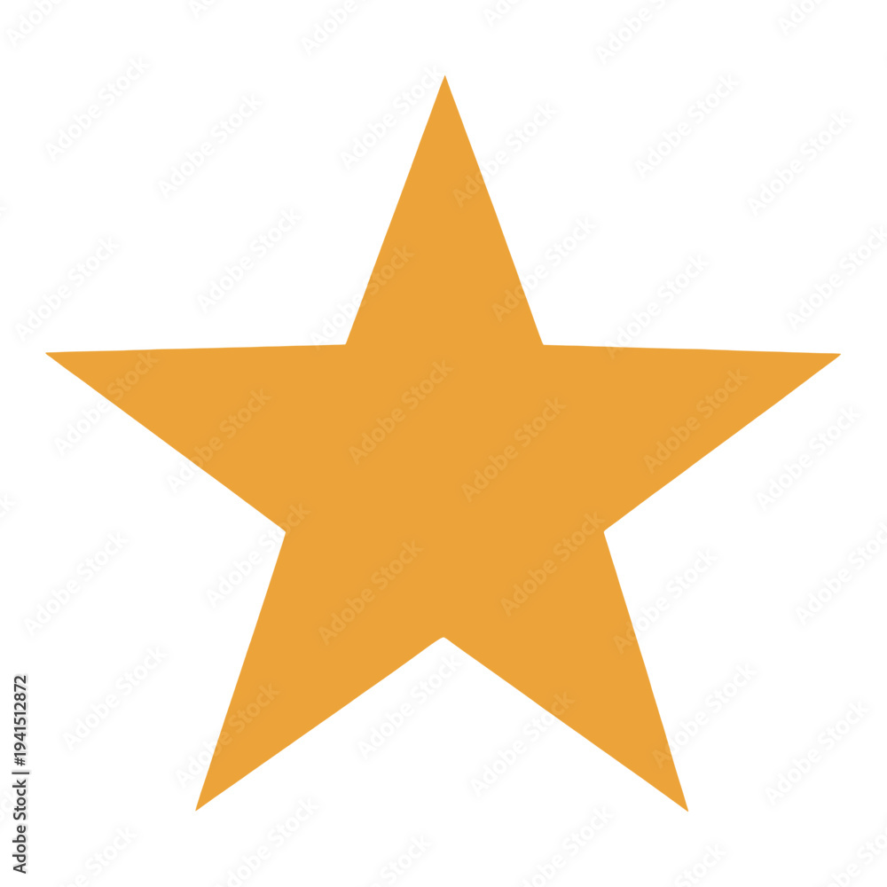 Obraz premium Filled Gold Star Icon for Web Interface