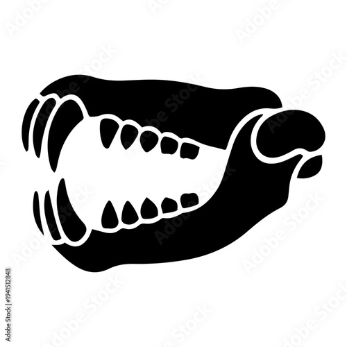 Animal Jaw Teeth Solid Icon