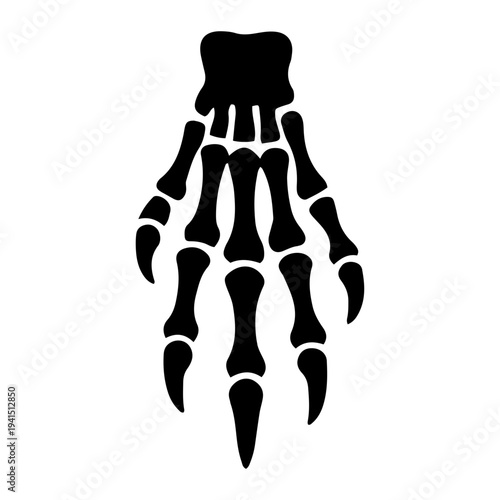 Skeletal Hand Claw Solid Icon