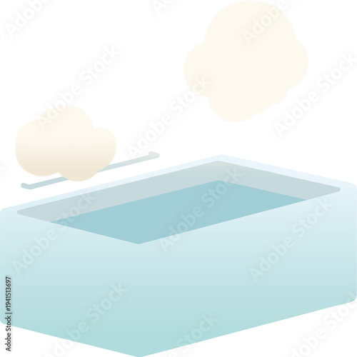 現代的な浴槽のお風呂 フラットなバスルームのベクターイラスト