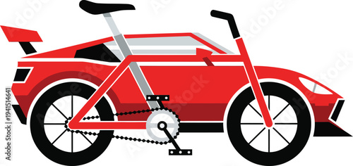 Creative Fusion of Bicycle and Sports Car Design 1.