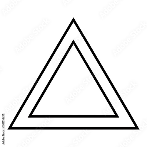 Nested Triangle Outline Vector Icon for Web Interface