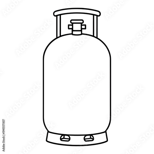 Outline Propane Cylinder Gas Tank UI Icon for App UI