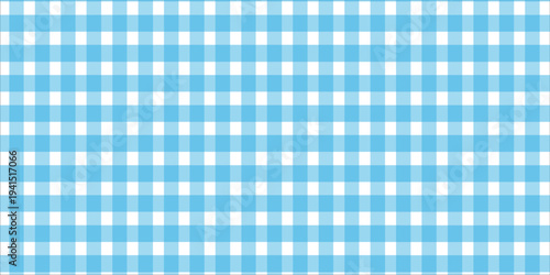 Red gingham fabric seamless pattern. Cute check plaid. Picnic kitchen tablecloth texture. Gingham square vintage texture. Vector illustration isolated on white background.