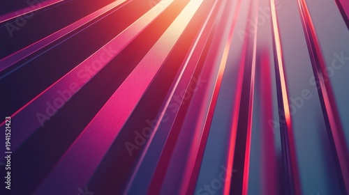 Abstract Geometric Lines with Vibrant Light Streaks and Modern Clean Design