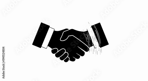 Two hands in a firm handshake, symbolizing agreement and partnership.