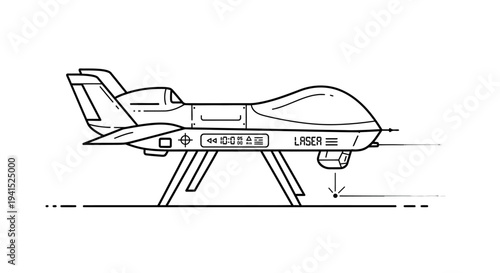 Drone Blueprint: Unmanned Aerial Vehicle with Laser Targeting System