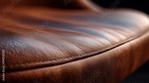 Leather seat conditioning photorealistic close-up detailing