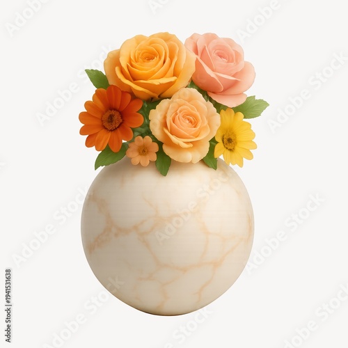 Elegant floral arrangement in vase.