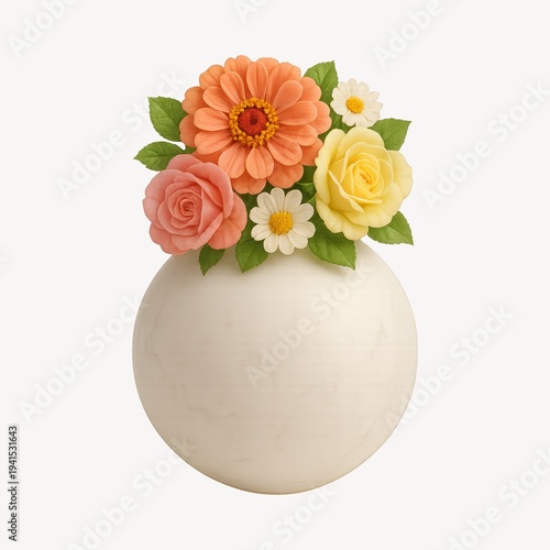 Elegant floral arrangement in vase.
