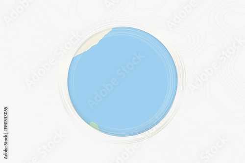 Stylized Map of Seychelles with Neighboring Areas.