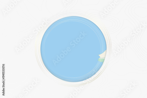 Stylized Map of Cape Verde with Neighboring Areas.