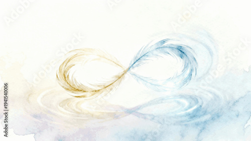 Never Ending Infinity Symbol isolated watercolor vector illustration svg
