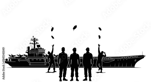 Sailors Juggling on Aircraft Carrier Deck