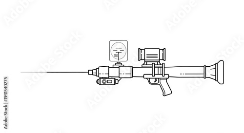 Sci-Fi Weapon Concept: Futuristic Laser Gun with Scope and Targeting System