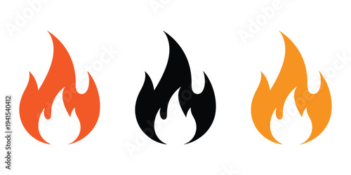 Fire Flame Icon. 