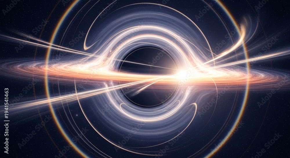 Obraz premium Abstract Black Hole Gravitational Visualization