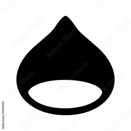 Chestnut Icon Vector – Flat Design Nut and Autumn Illustration