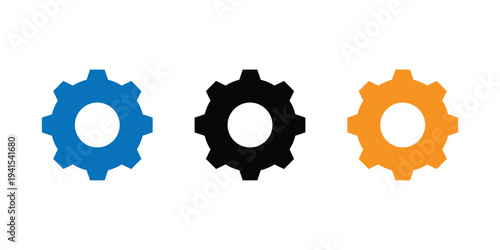  gear logo icon. gear icon.