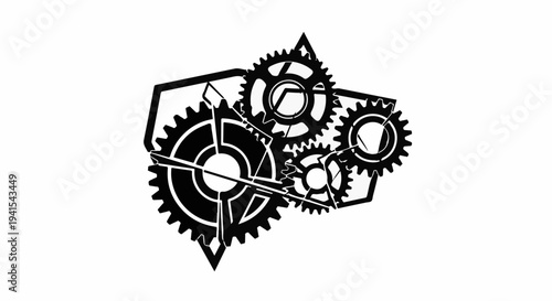 Intricate gears and clockwork mechanisms symbolize precision and complex engineering.