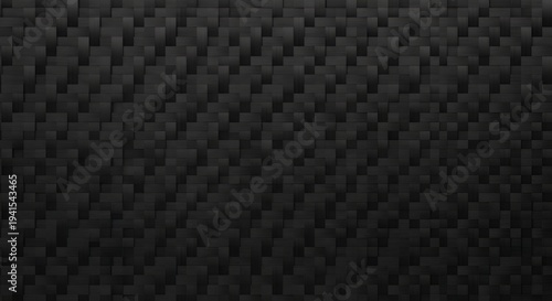 Abstract monochromatic textured background of dark interwoven rectangular shapes creating a sophisticated and modern geometric pattern with subtle