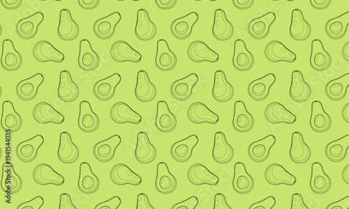 Seamless pattern with avocado for packaging, children's wallpaper and fabric, covers, pages.