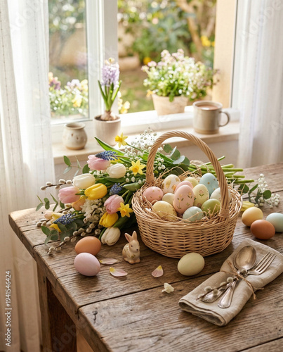 Wallpaper Mural Soft light fills a rustic wooden table Torontodigital.ca