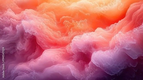 Abstract Swirling Colors of Pink Orange and Purple Hues with Textured Surface and Gentle Lighting