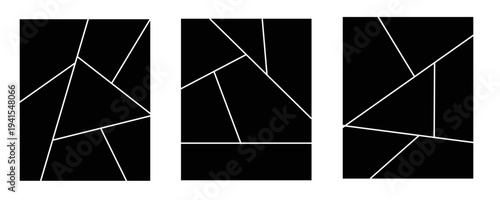 Comic Style Photo Frame Collage Template. 5 Panels,eps.10