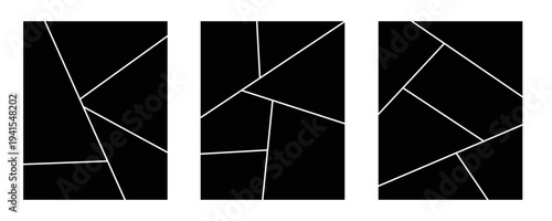 Comic Style Photo Frame Collage Template. 5 Panels,eps.10