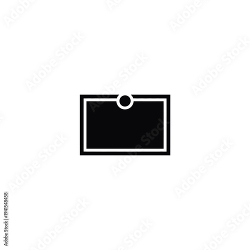 Solid fill of a bulletin board notice with a circular hole at the black white