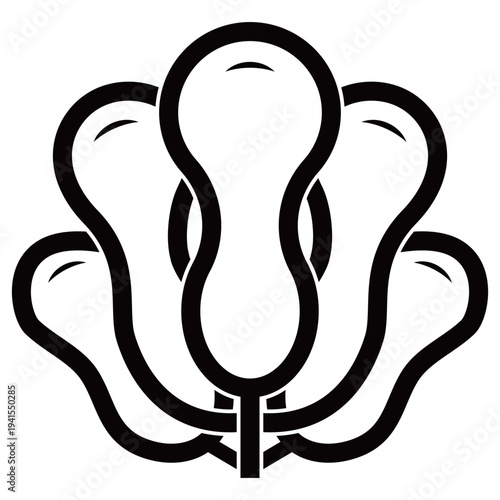 家紋です。中陰五つ成瓢といいます。