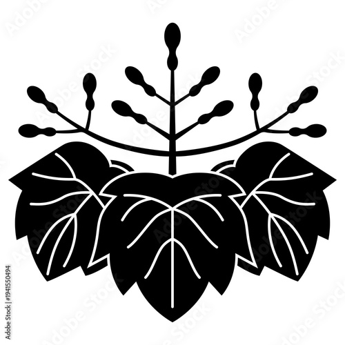 家紋です。瓢桐といいます。