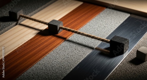Friction experiment showing material properties