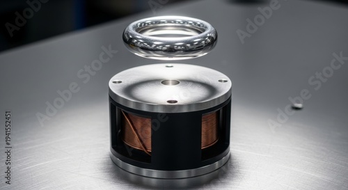 Levitating Metal Ring Above Magnetic Device
