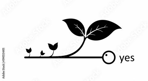 Small plants growing into larger ones, symbolizing growth and development on a white background.