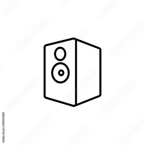 Speaker icon logo design. Audio loudspeaker sign and symbol. Sound volume vector illustration isolated on white.