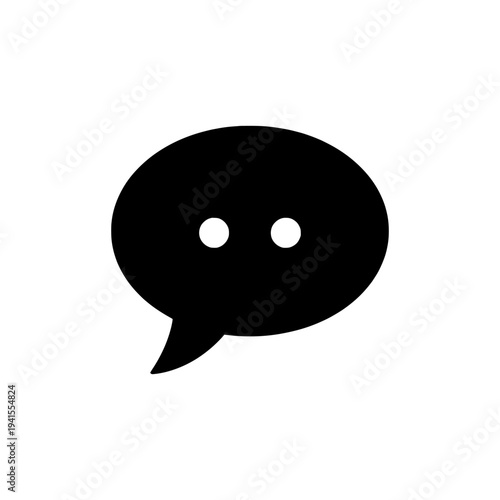 Chatbot icon logo design. Robot speech bubble sign and symbol. Artificial intelligence communication element.