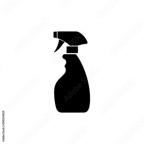 Cleaning spray bottle icon logo design. Spray bottle sign and symbol. Housework and disinfection tool.