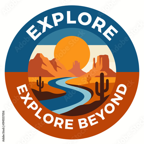 Featuring iconic desert formations and a winding river, this image inspires exploration and adventure in remote landscapes filled with natural beauty.