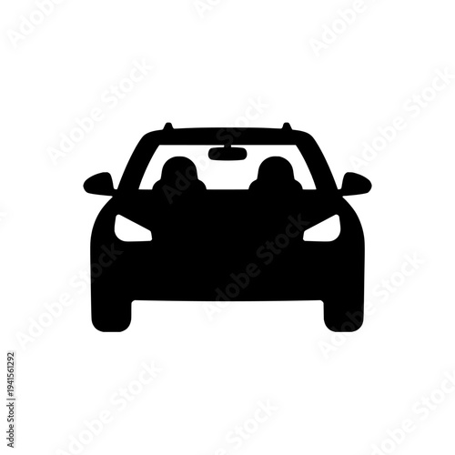 Car silhouette icon logo design. Automobile sign and symbol. Transport vector illustration isolated on white background.