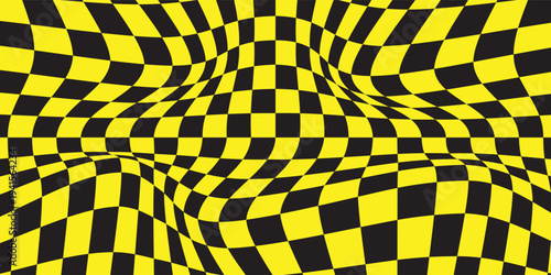 black and yellow checkered pattern, checkerboard seamless pattern