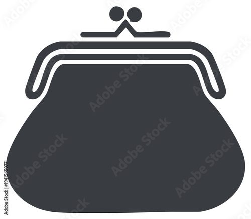 Classic Coin Purse Icon for Money and Financial Savings