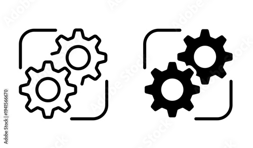 Settings Gear Icon for System Configuration, Tools Management, and User Preferences