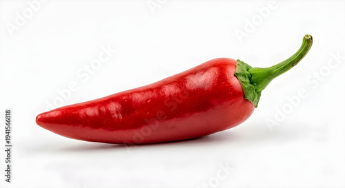 Fresh Red Chili Pepper Isolated on White Background