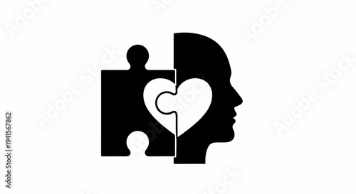 Symbolic representation of emotional connection and understanding fitting together like puzzle pieces.