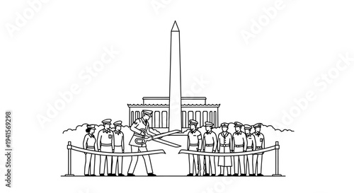 Ribbon Cutting Ceremony at Monument: Official Opening Event